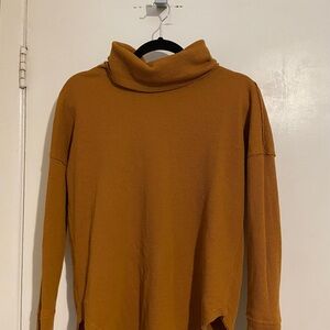 Maeve by Anthropologie mustard long sleeve turtle-neck